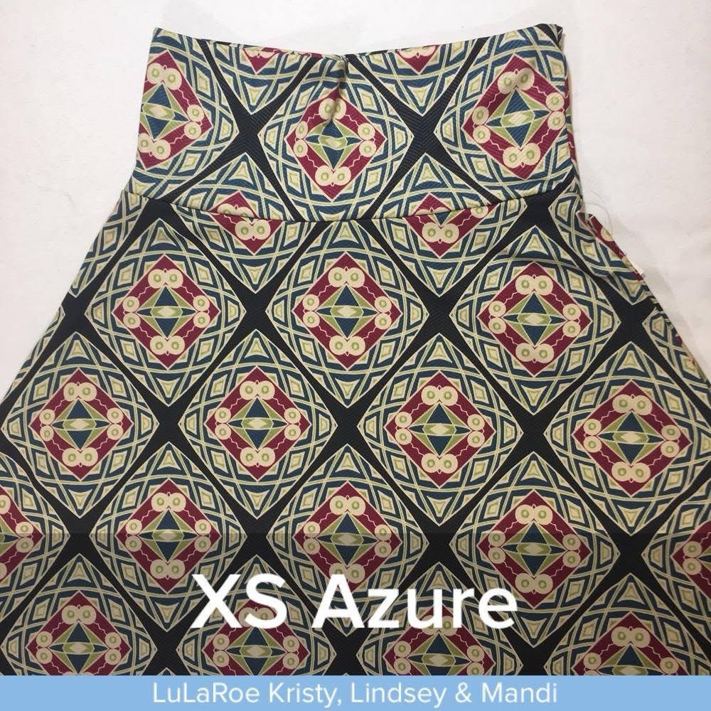 LuLaRoe Women's Azure -  Patterned Skirt - Multicolor